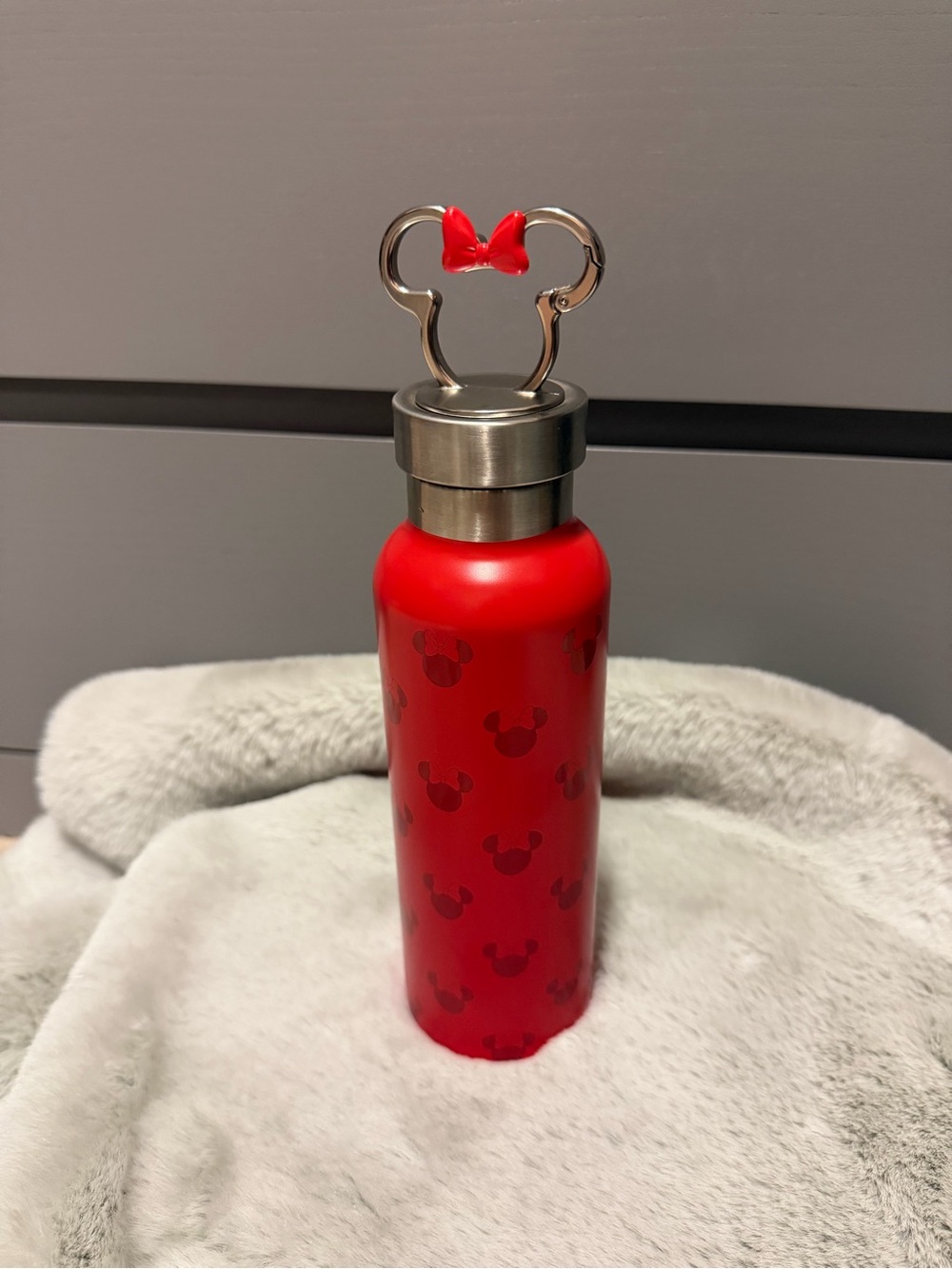Disney Parks Red Minnie Mouse Stainless Steel Water Bottle